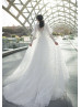 Long Sleeves Ivory Allover Leaf Lace Fabulous Wedding Dress